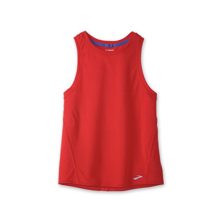 Brooks Women's DISTANCE Running Tank Top - Jamberry/Red - Canada (ODAGI-5489)